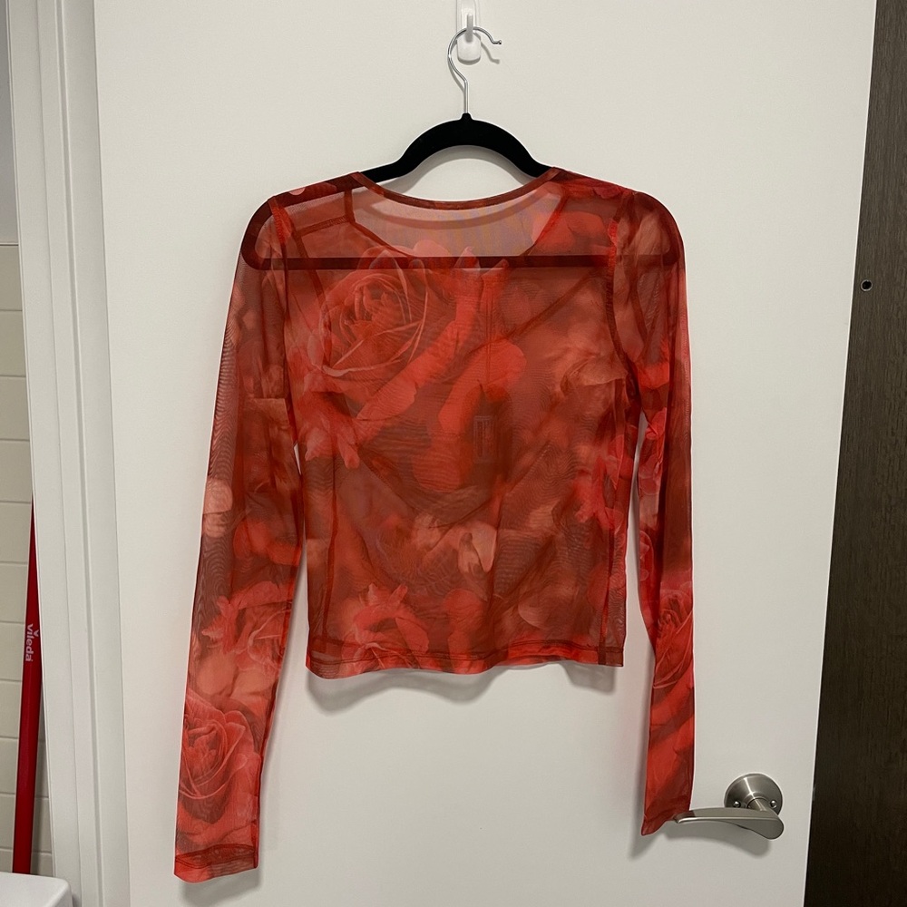Meshki Blaine Mesh Long Sleve Top & Erina Mesh mini skirt (new)